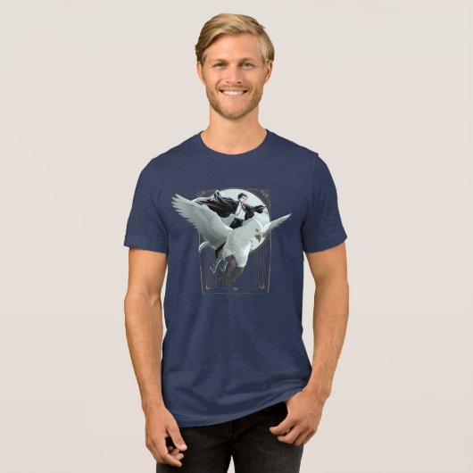 Anime HARRY POTTER™ Vlucht met Buckbeak Tri-Blend Shirt (Voorkant volledig)