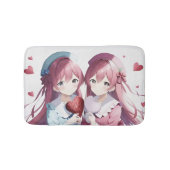 Anime harten Valentijnsdag Badmat (Voorkant)