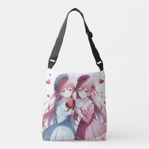 Anime harten Valentijnsdag Crossbody Tas