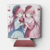 Anime harten Valentijnse versie Blikjeskoeler (Achterkant)