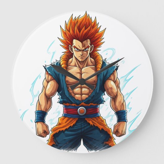 anime held otaku weeb sticker merchandise grote klok (Voorkant)