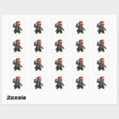 Anime helden vierkante sticker (Vel)