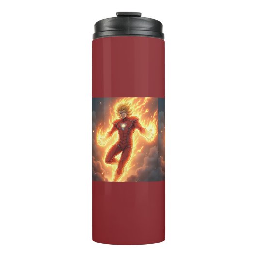 Anime Heldhaftige Power-Up Waterfles Thermosbeker (Voorkant)