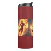 Anime Heldhaftige Power-Up Waterfles Thermosbeker (Gedraaid links)