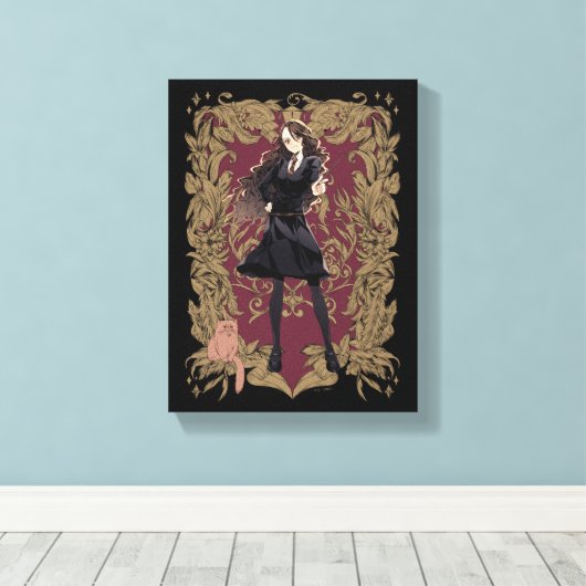 Anime Hermione Granger  Lijst Canvas Afdruk (Insitu (Houten vloer))