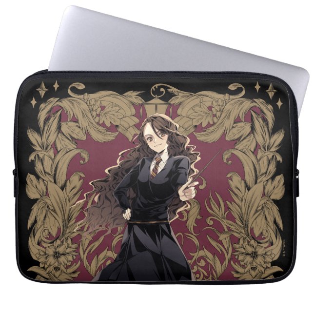 Anime Hermione Granger  Lijst Laptop Sleeve (Voorkant)