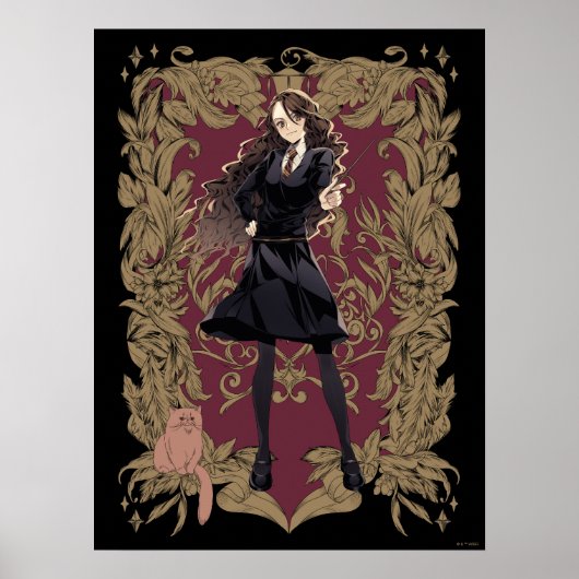 Anime Hermione Granger  Lijst Poster (Voorkant)