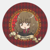 Anime Hermione Granger Ronde Sticker (Voorkant)