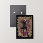 Anime Hermione Granger Sierlijke Lijst Button (Voorkant / Achterkant)