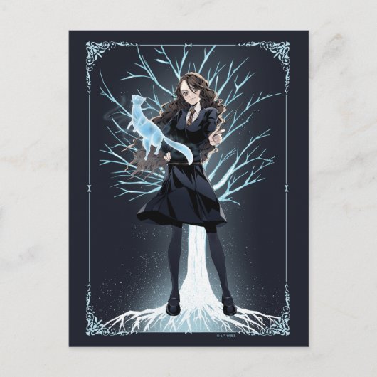 Anime Hermione Granger's Otter Patronus Briefkaart (Voorkant)