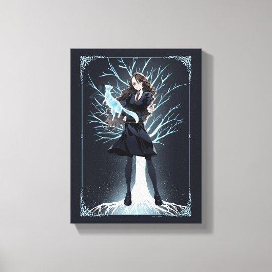 Anime Hermione Granger's Otter Patronus Canvas Afdruk (Voorkant)