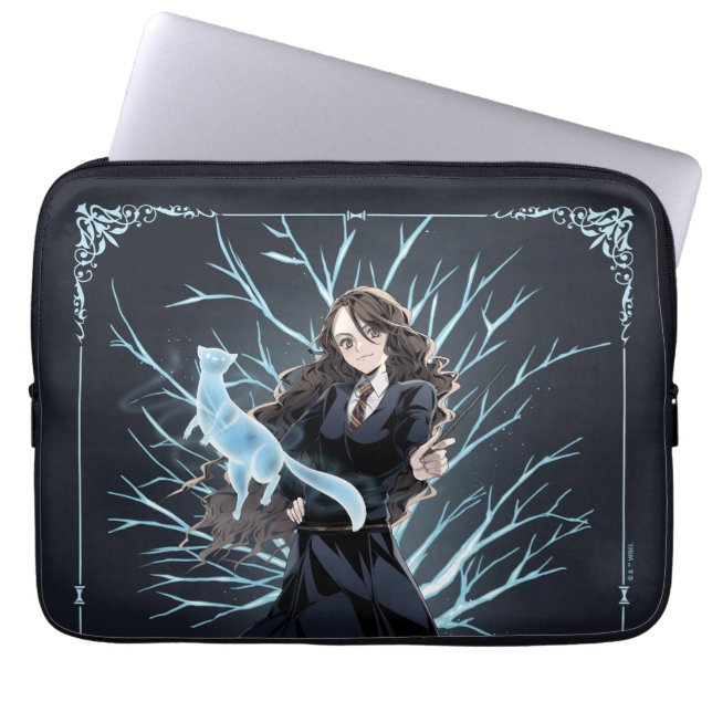Anime Hermione Granger's Otter Patronus Laptop Sleeve (Voorkant)