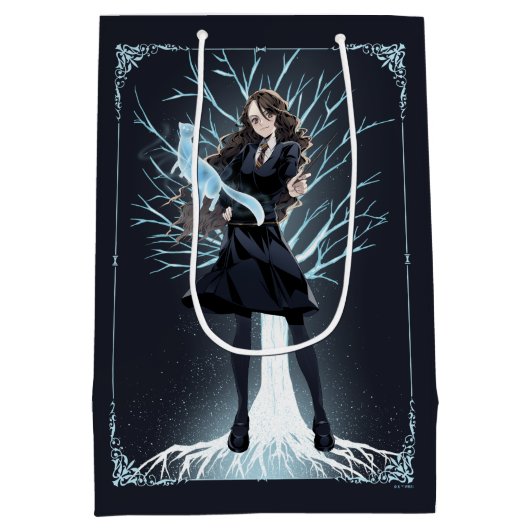 Anime Hermione Granger's Otter Patronus Medium Cadeauzakje (Achterkant)