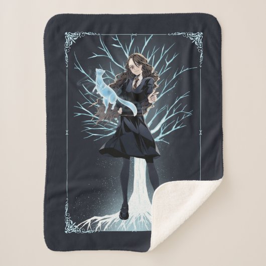 Anime Hermione Granger's Otter Patronus Sherpa Deken (Voorkant)