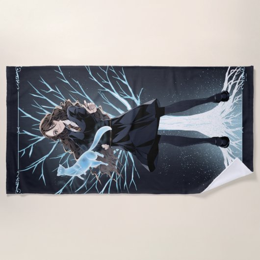 Anime Hermione Granger's Otter Patronus Strandlaken (Voorkant)