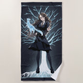 Anime Hermione Granger's Otter Patronus Strandlaken (Voorkant)