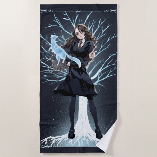 Anime Hermione Granger's Otter Patronus Strandlaken (Voorkant)