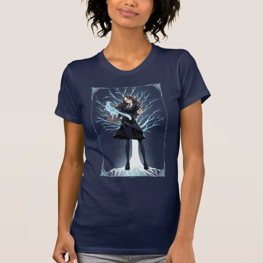 Anime Hermione Granger's Otter Patronus T-shirt (Voorkant)