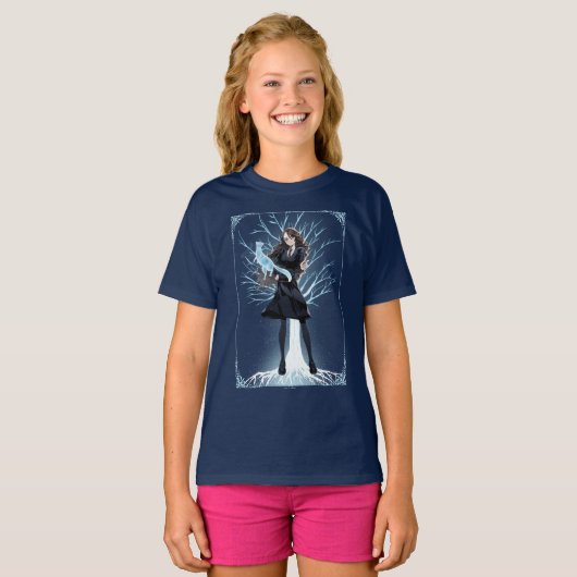 Anime Hermione Granger's Otter Patronus T-shirt (Voorkant volledig)