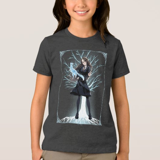 Anime Hermione Granger's Otter Patronus Tri-Blend Shirt (Voorkant)