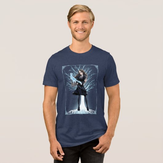 Anime Hermione Granger's Otter Patronus Tri-Blend Shirt (Voorkant volledig)