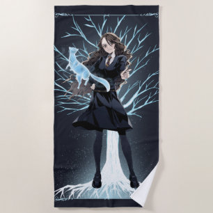 Anime Hermione Grangers Otter-toverdier Strandlaken
