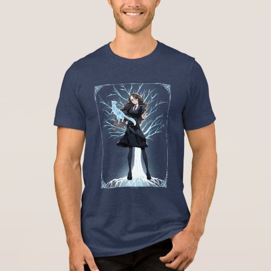 Anime Hermione Grangers Otter-toverdier Tri-Blend Shirt (Voorkant)