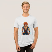 anime hero otaku web decal merch Tri-Blend shirt (Voorkant volledig)
