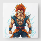 anime hero otaku web decal merch vierkante klok (Voorkant)