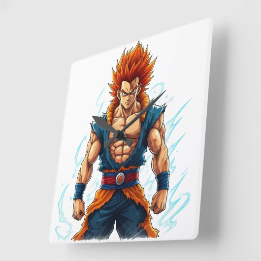 anime hero otaku web decal merch vierkante klok (Hoek)