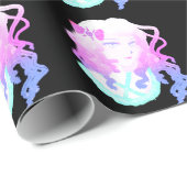 Anime Hipster Kawaii Pastel Creepy Cute Girl Cadeaupapier (Rol Hoek)