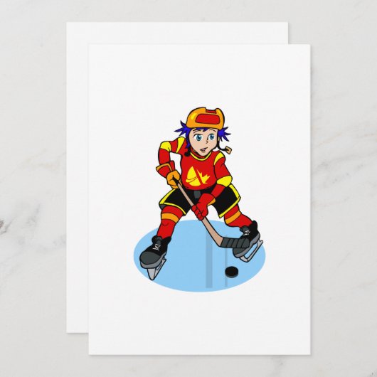 Anime hockey kaart (Voorkant / Achterkant)