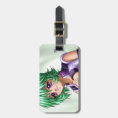 Anime Hoesje up Girl Bagagelabel (Voorkant verticaal)