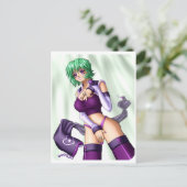 Anime Hoesje up Girl Briefkaart (Staand voorkant)