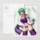 Anime Hoesje up Girl Briefkaart (Voorkant / Achterkant)