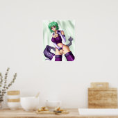 Anime Hoesje up Girl Poster (Keuken)