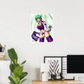 Anime Hoesje up Girl Poster (Thuiskantoor)