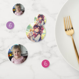  Anime Holding Kitten Meisje Verjaardag Confetti