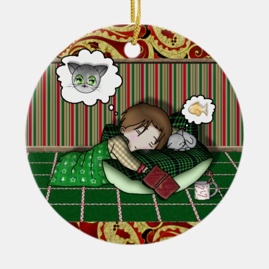 Anime Holiday Dream Keramisch Ornament (Voorkant)
