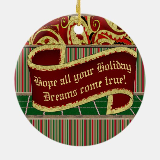 Anime Holiday Dream Keramisch Ornament (Achterkant)