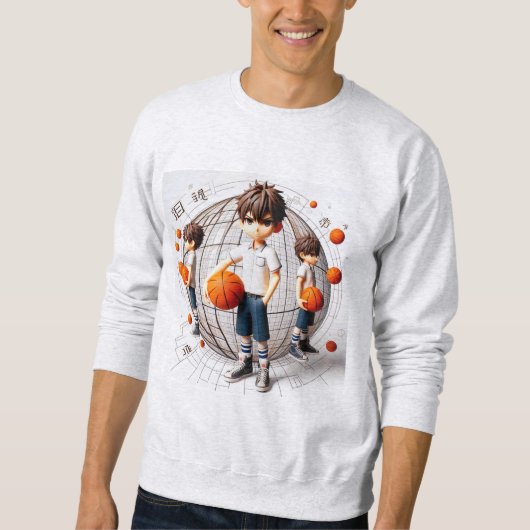 Anime Hoop Star – 3D basketbal sweatshirt (Voorkant)