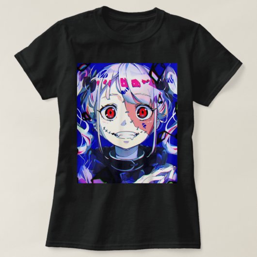 Anime Horror Girl Kawaii Waifu esthethetisch Japan T-shirt (Design voorkant)