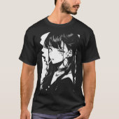 Anime Horror Meisje Esthetische Zachte Grunge Waif T-shirt (Voorkant)
