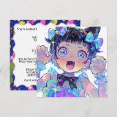 Anime Idol feest Kaart (Voorkant / Achterkant)