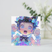 Anime Idol feest Kaart (Staand voorkant)