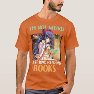 Anime Ik ben niet gek van het lezen van boeken Man T-shirt