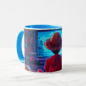 Anime illustratie voor een mok van een jongen die  (Voorkant links)