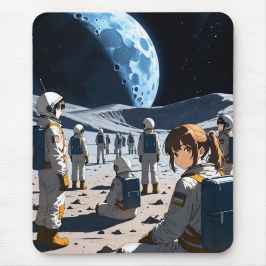 Anime in de ruimte muismat (Voorkant)