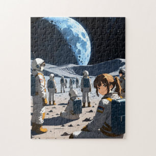 Anime in de ruimte puzzel