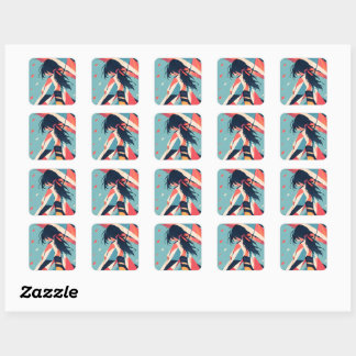 Anime inspiratie stickers 11 Onder de Parasol